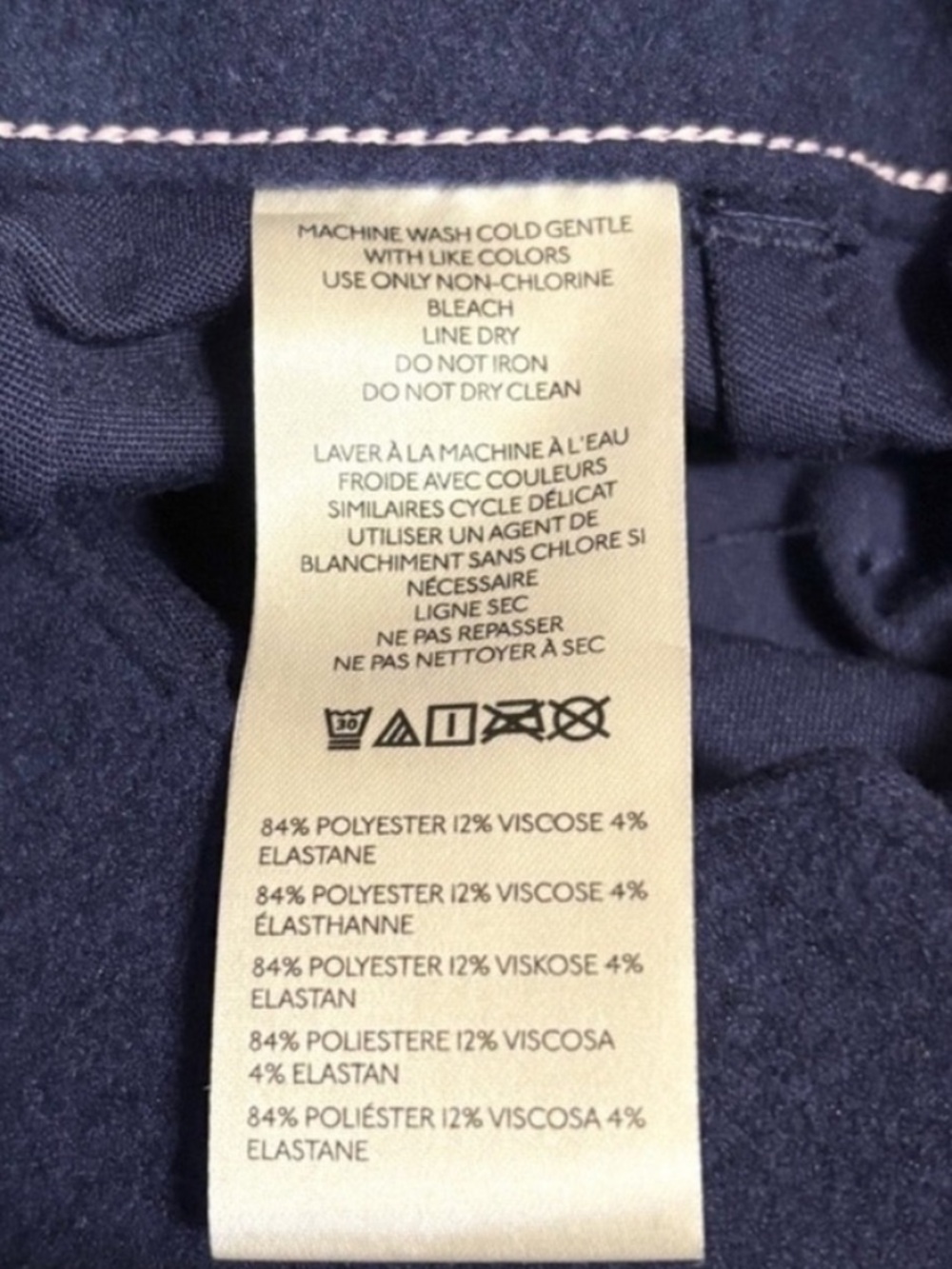 NWT Anthropologie MAEVE The Colette Pant Brushed Knit Wide Leg Blue Crop Sz 31 T - Picture 16 of 16